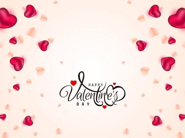 Happy Valentines day elegant background with hearts design