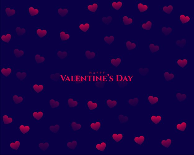 Happy valentines day elegant hearts pattern background