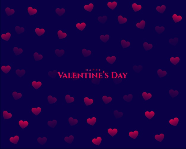 Happy valentines day elegant hearts pattern background