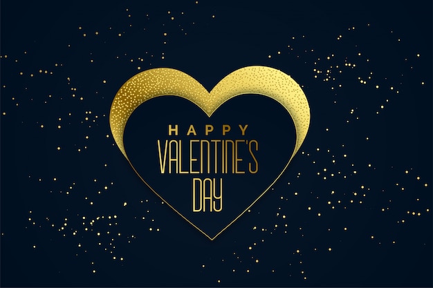 Free vector happy valentines day golden hearts background