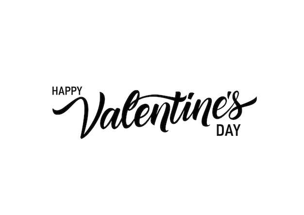 Happy Valentines Day Lettering