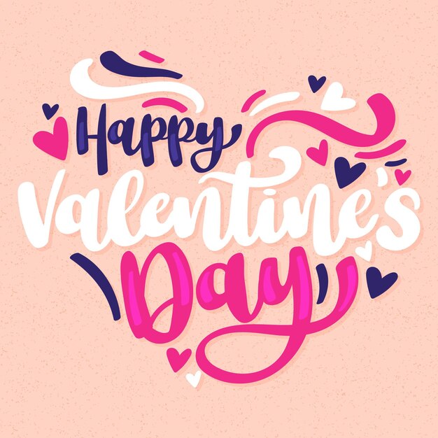 Happy valentines day lettering