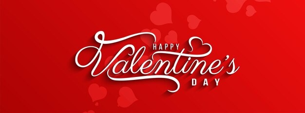 Happy Valentines Day stylish text design banner vector