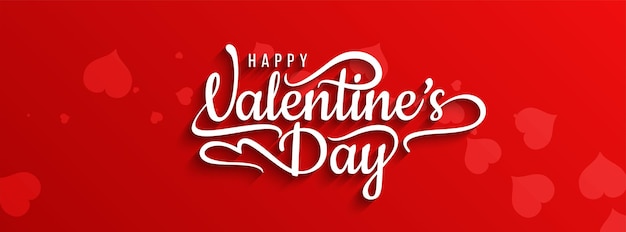 Happy Valentines Day stylish text design banner vector