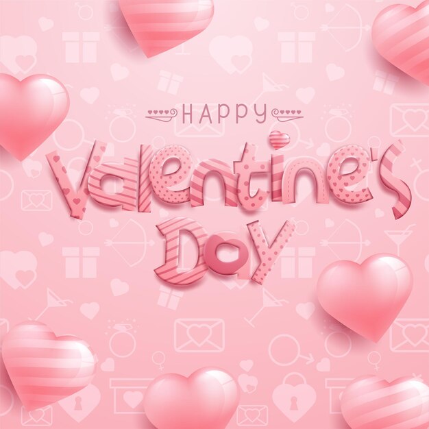 Happy valentines day and weeding design elements