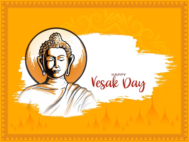 Happy Vesak day or buddha purnima hindu festival celebration background