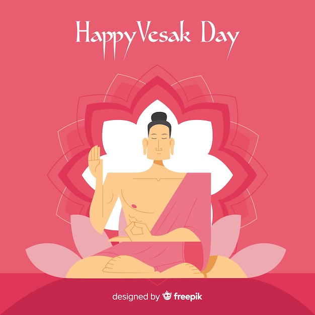 Free vector happy vesak day