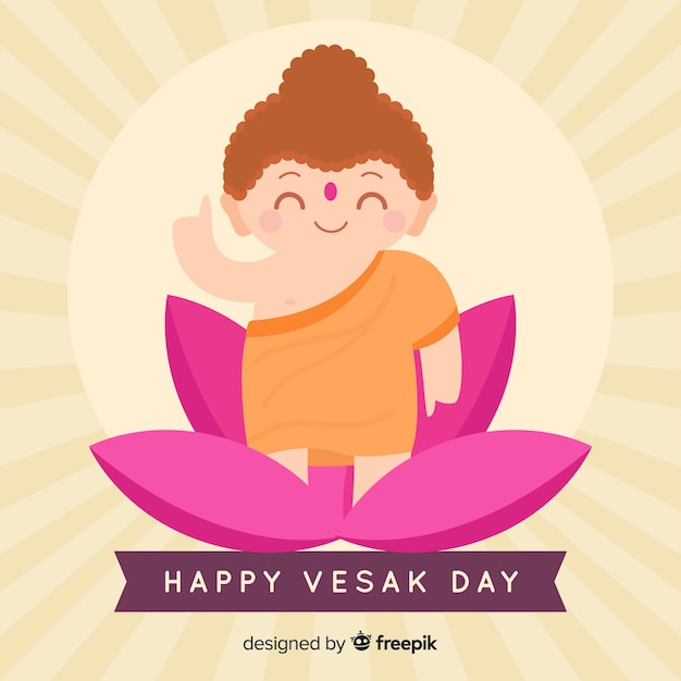 Free vector happy vesak day