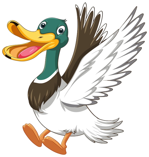 Free Vector happy wild duck cartoon character