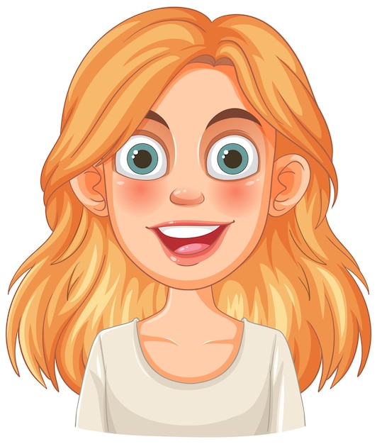 Free vector happy woman with blonde hair