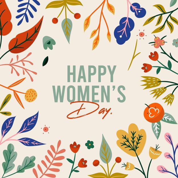 Happy women day message design