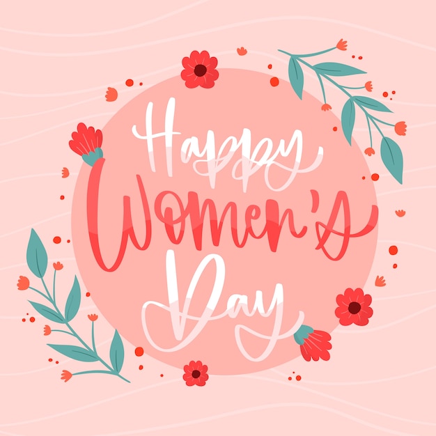 Happy women's day lettering