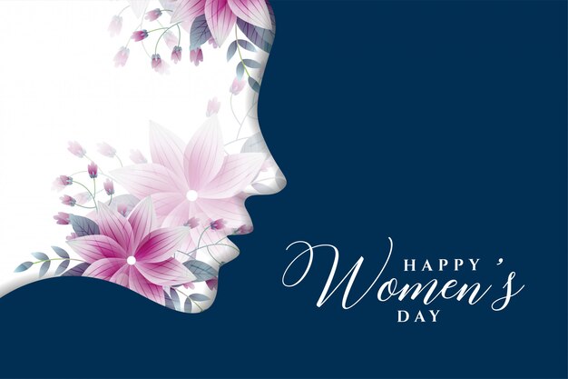 Happy womens day background in flower style