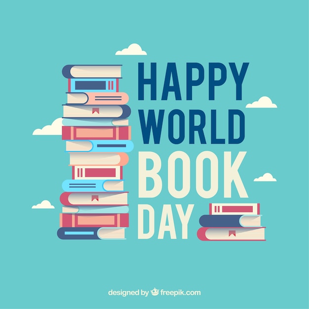 Free Vector happy world book day flat background