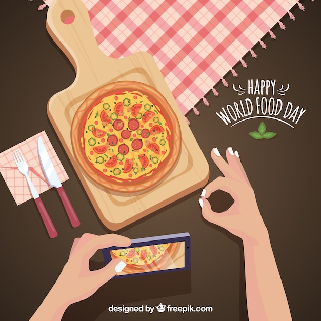 Free Vector happy world food day