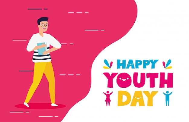 Free Vector happy youth day