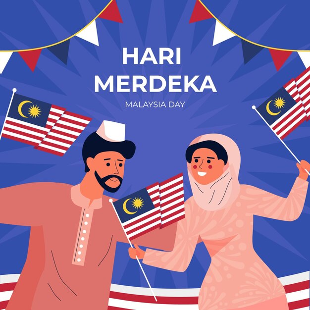 Hari merdeka illustration