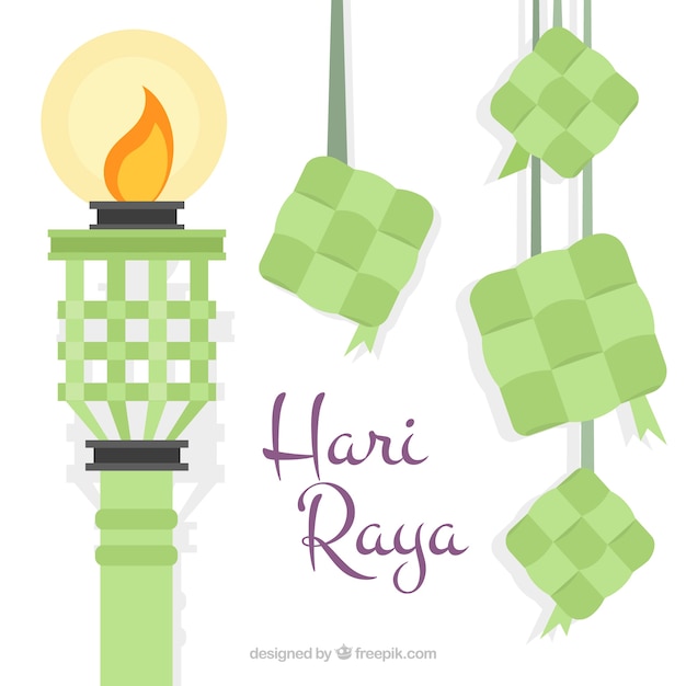 Hari raya torch background