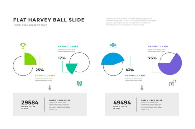 Harvey ball diagrams infographic