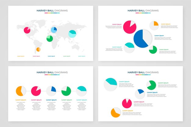 Harvey ball diagrams infographic