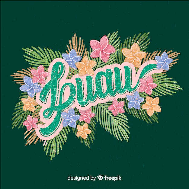 Free Vector hawaiian luau background