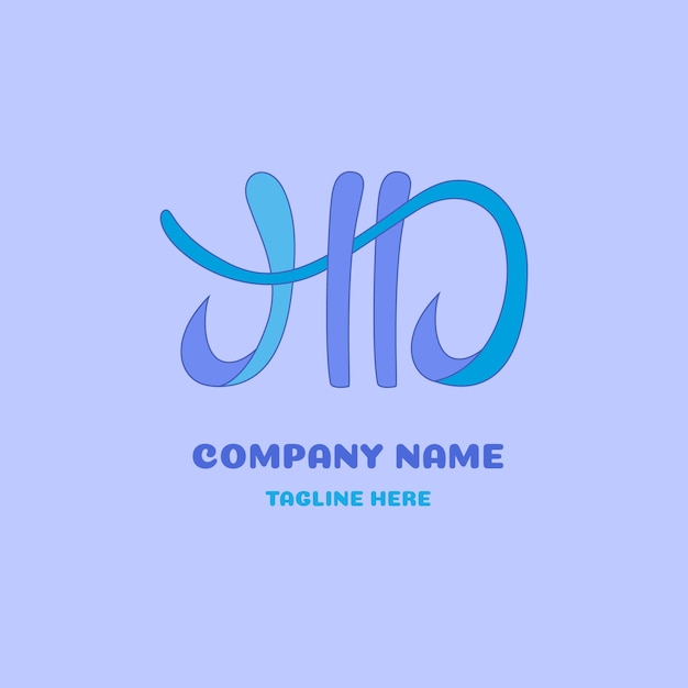 Hd monogram logo template