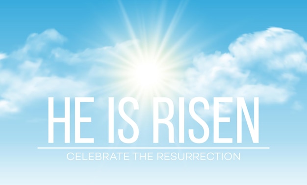 He is risen. Easter background. Vector illustration EPS10