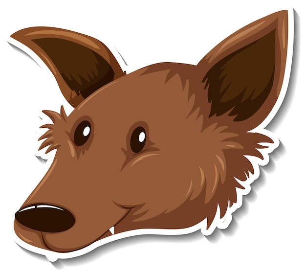 Head of Fox animal cartoon sticker