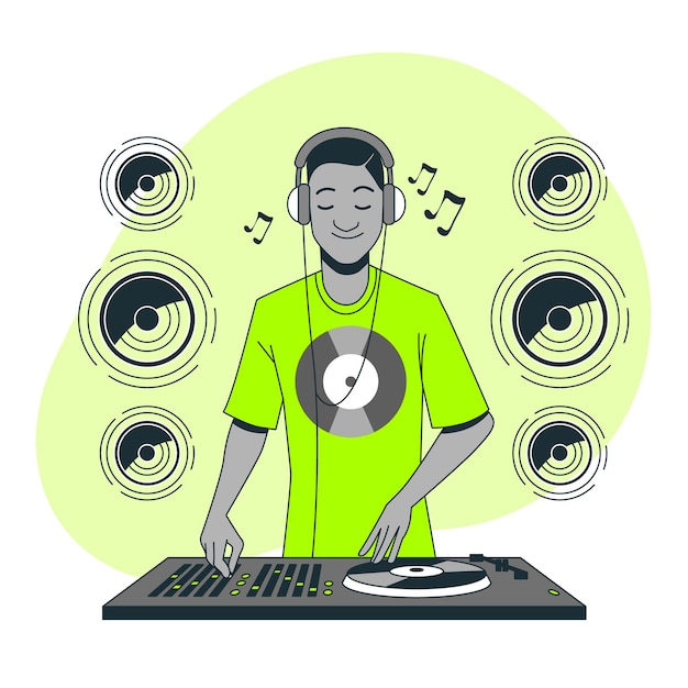 Free Vector headphone concept illustration