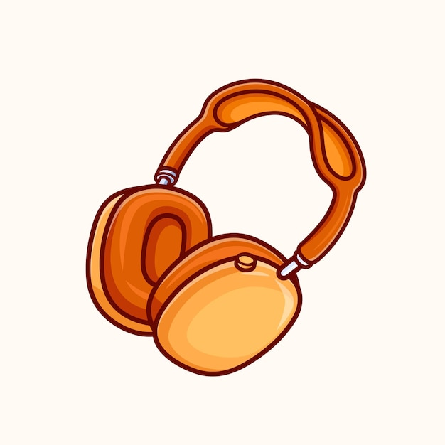 Free vector headphone floating cartoon vector icon illustration technology object icon isolated flat vector