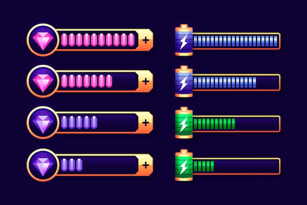 Health bar elements set