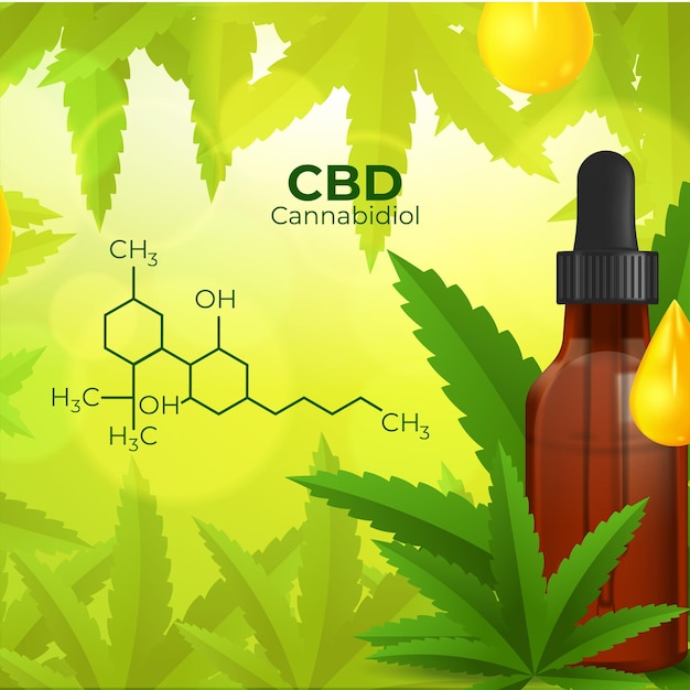 Free Vector health benefits cbd oil