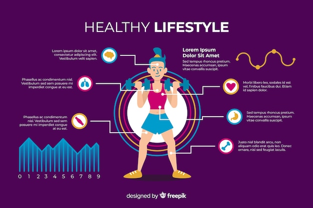 Free Vector health infographic template flat style