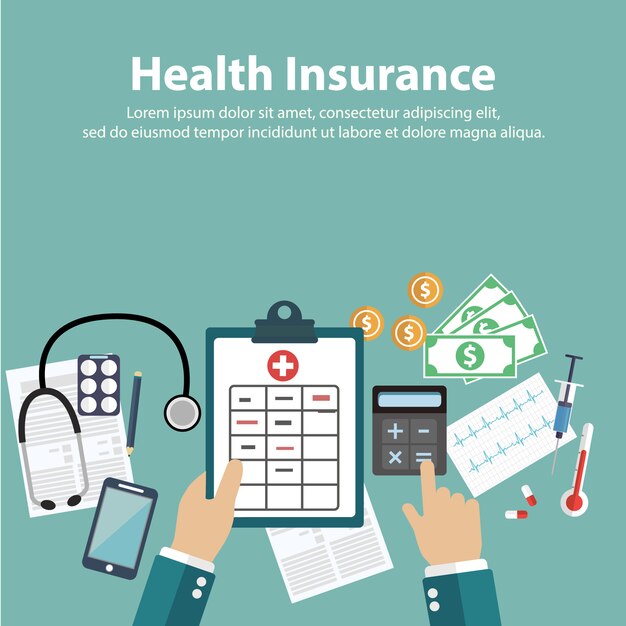 Health insurance background design