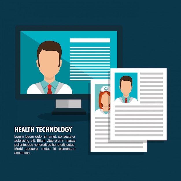 Free Vector health technology service