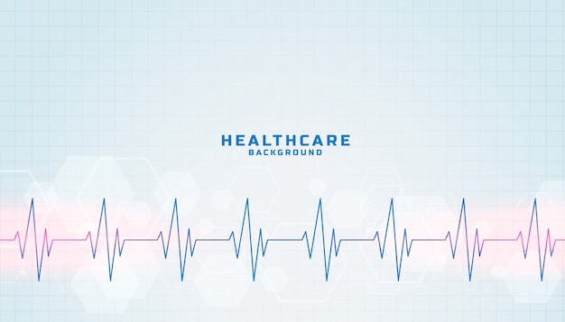 Healthcare and medical background with heartbeat line