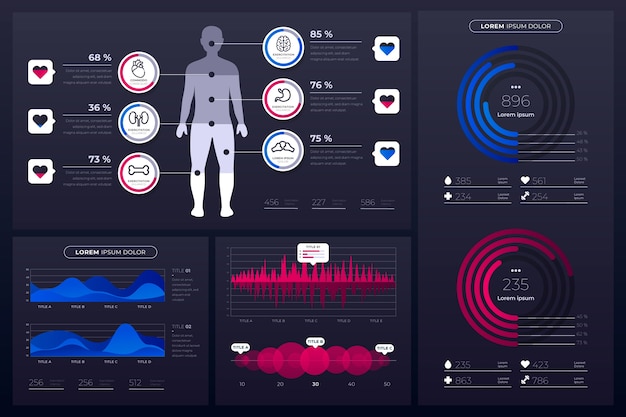 Free Vector healthcare medical infographic