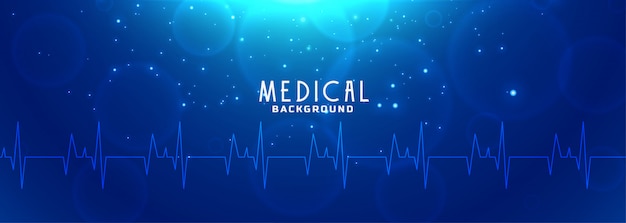 Free Vector healthcare and medical science blue banner