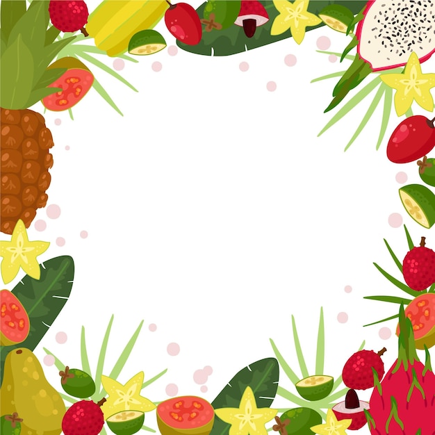 Free Vector healthy food background with fruits and vegetables