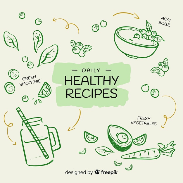 Free Vector healthy food background