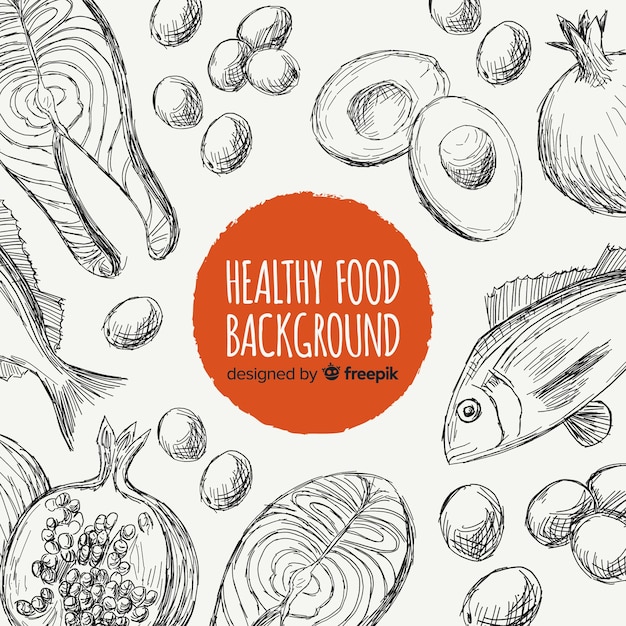 Free Vector healthy food background