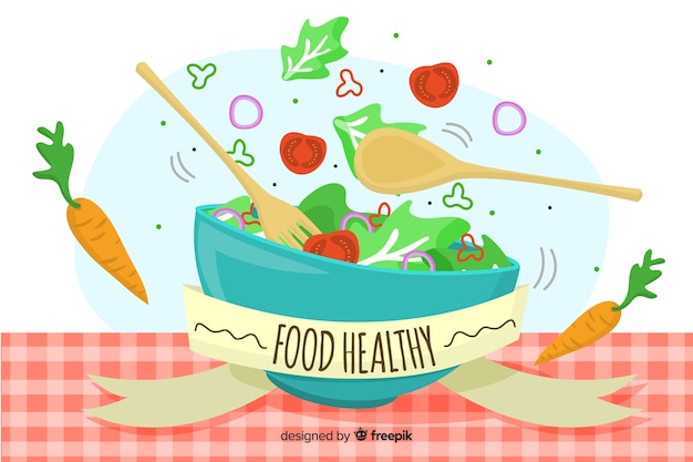 Free Vector healthy food background