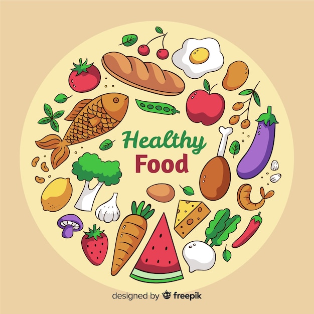 Healthy food background