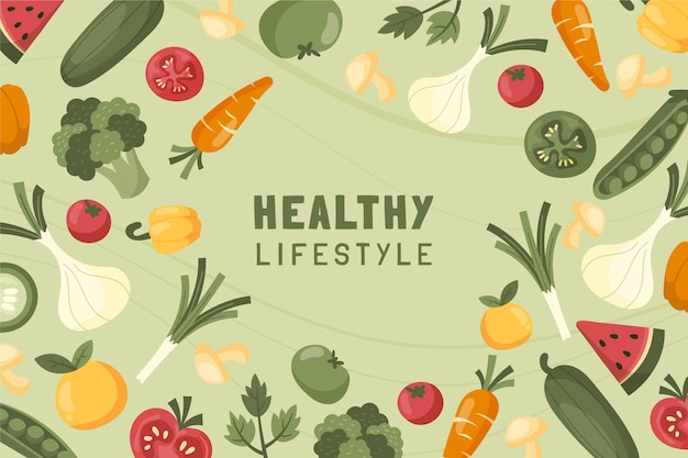 Healthy food background