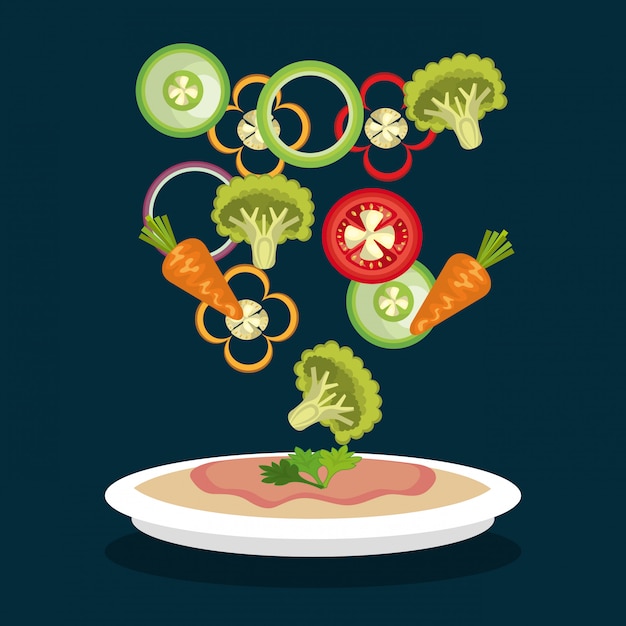 Free Vector healthy food  design 