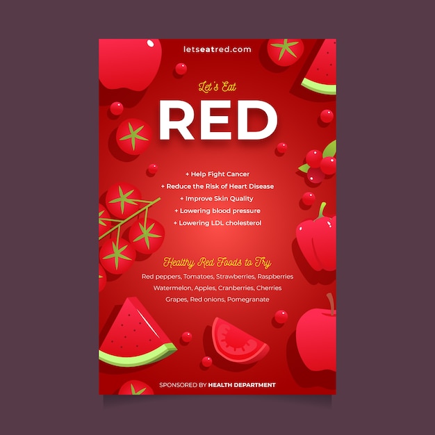 Healthy food flyer template