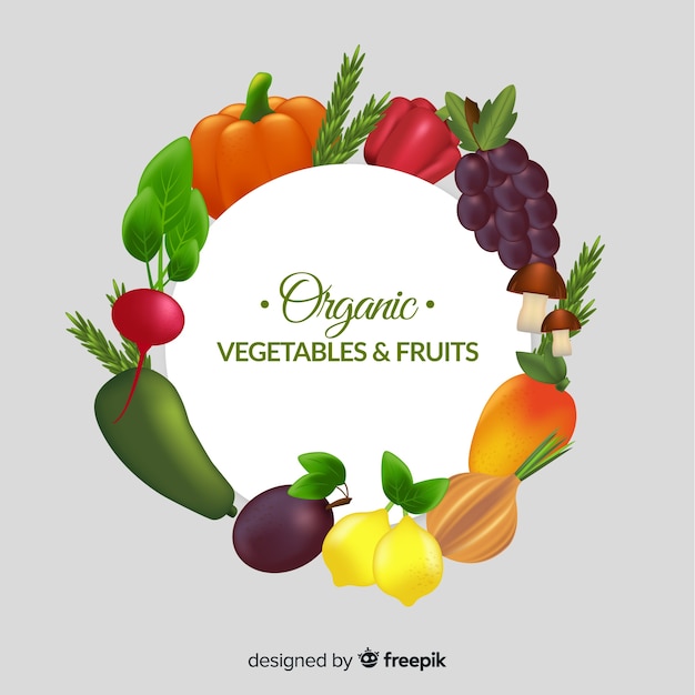 Healthy food frame background