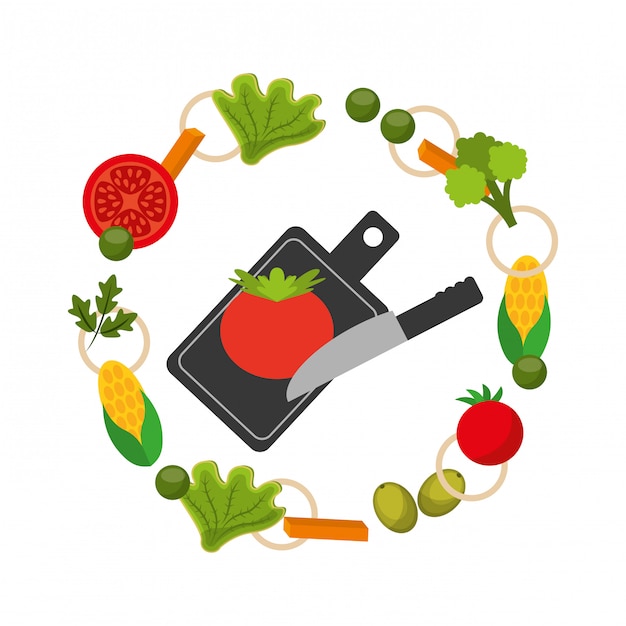 Free Vector healthy food frame