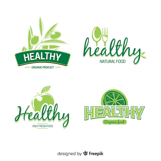 Healthy food logos