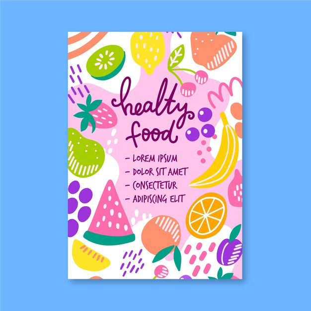 Healthy food poster/flyer template